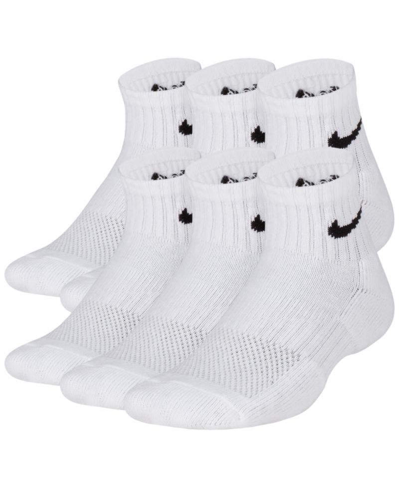 Big Kids' Cushioned Ankle Socks, 6 Pairs