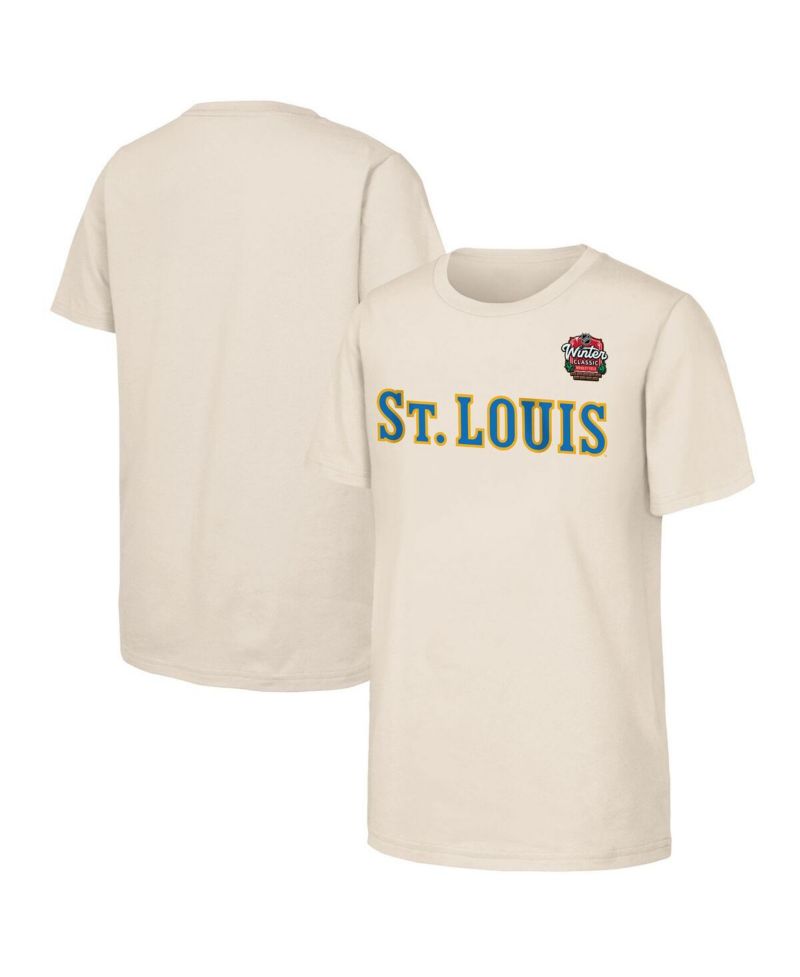 Big Boys and Girls Tan St. Louis Blues 2025 NHL Winter Classic Primary Logo T-Shirt