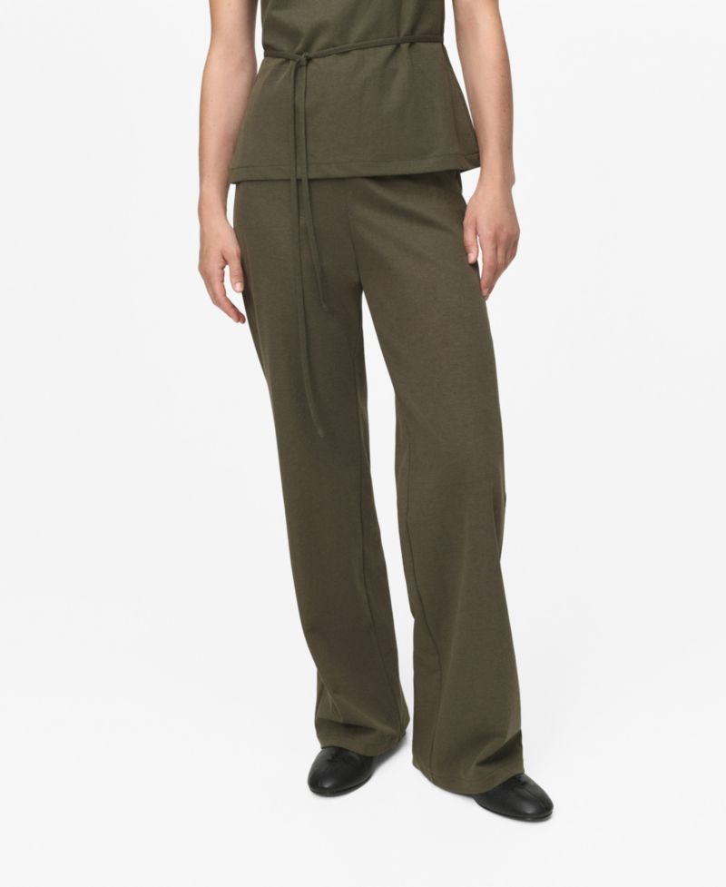 Women's Elastic Waist Straight-Fit Pants