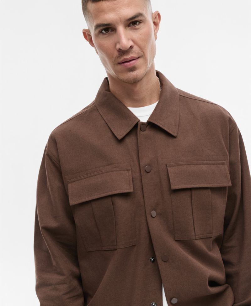 Men's Relaxed-Fit Utility Overshirt