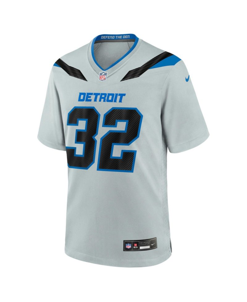 Men's Brian Branch Silver Detroit Lions 2026 Rivalries Collection Game Jersey