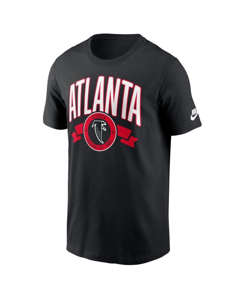Men's Black Atlanta Falcons Rewind Front and Back Hit Essential T-Shirt
