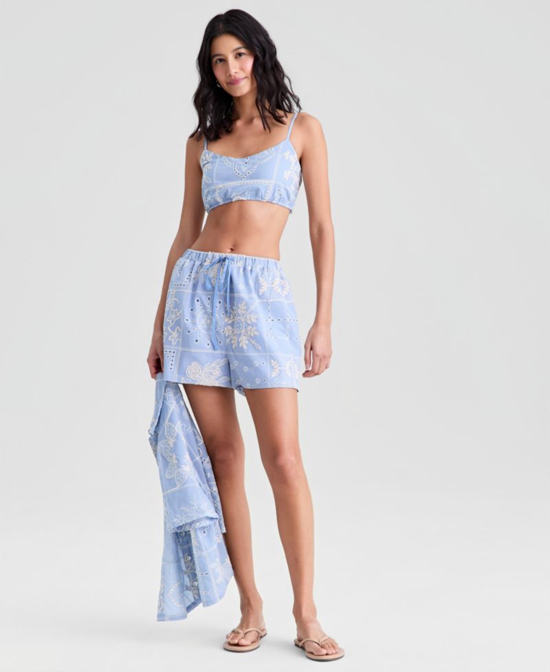 Women's Eyelet-Embroidered Bralette Top