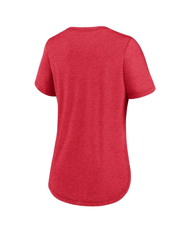 Women's Scarlet San Francisco 49ers Script Tri-Blend T-Shirt