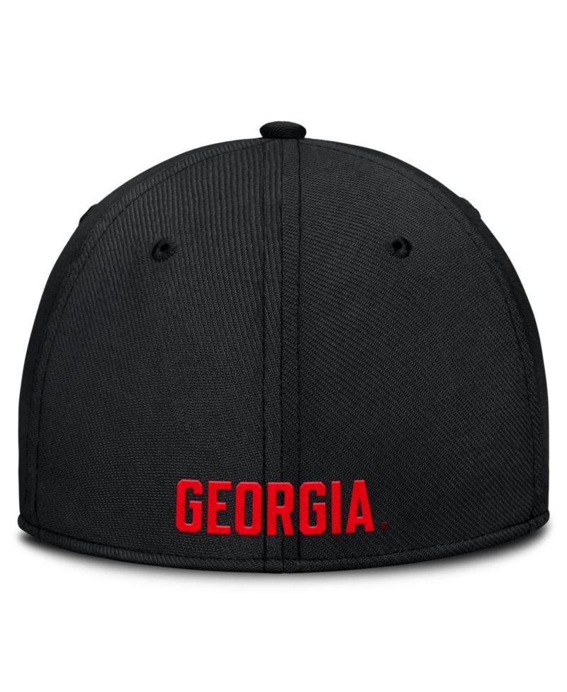 Men's Black Georgia Bulldogs Rise Swoosh Dri-FIT Flex Hat