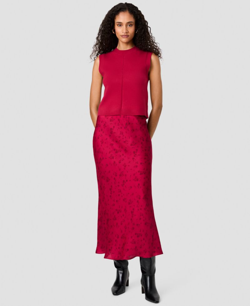 Women's Oona Floral-Print Satin Maxi Skirt