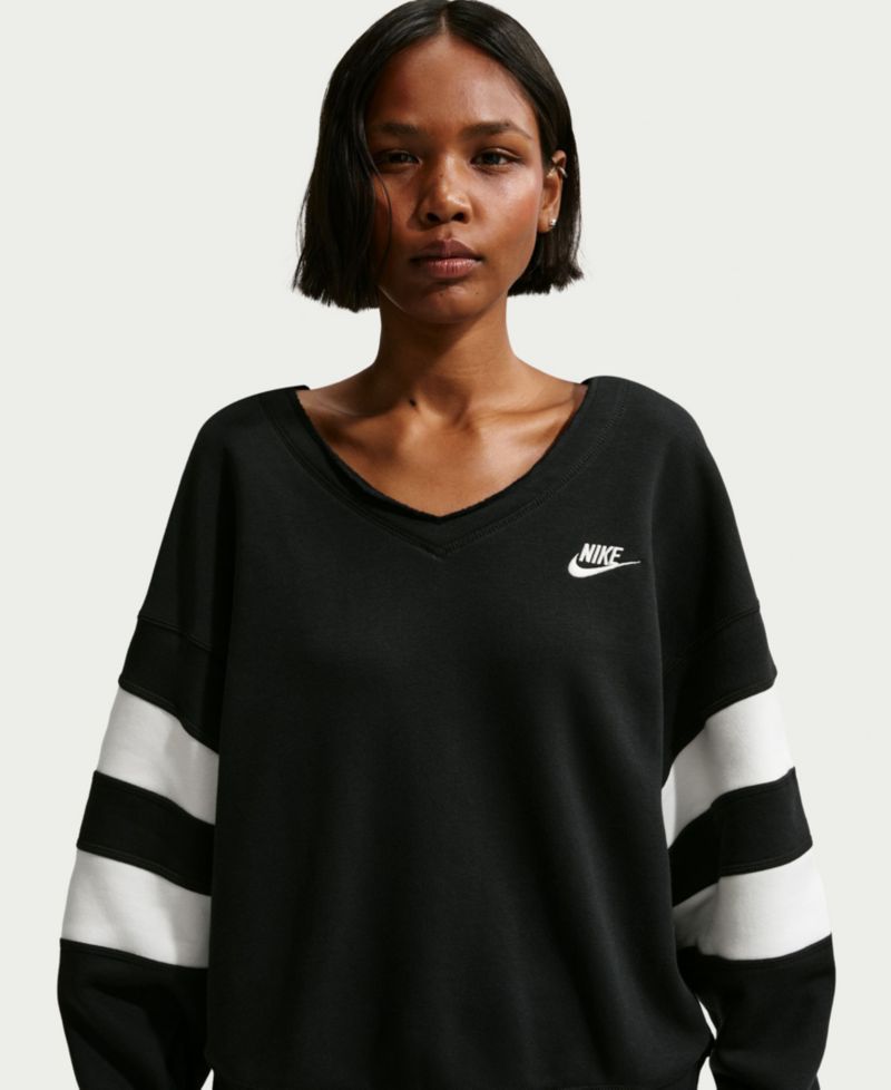 Women's Sportswear Club Fleece Oversized V-Neck Sweatshirt