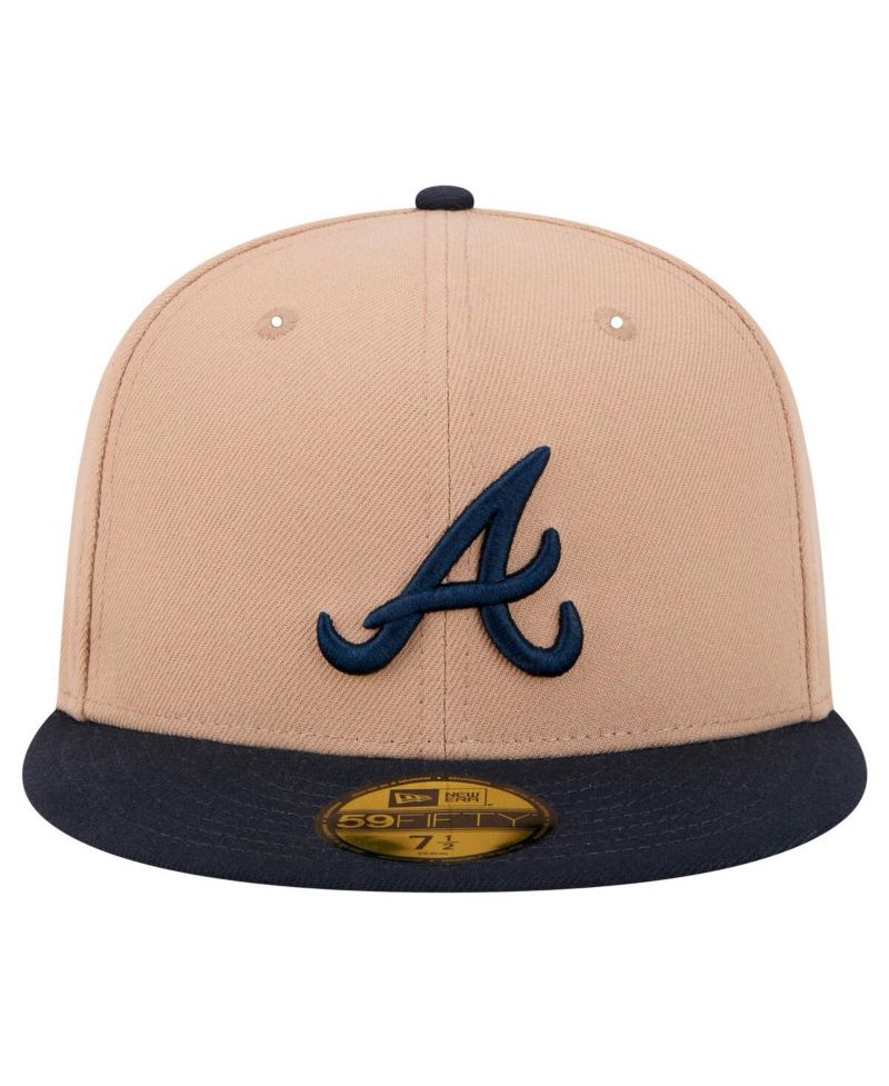 Men's Khaki Atlanta Braves 59FIFTY Fitted Hat