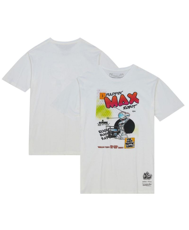 Men's and Women's White 50th Anniversary of Hip-Hop Robot T-Shirt