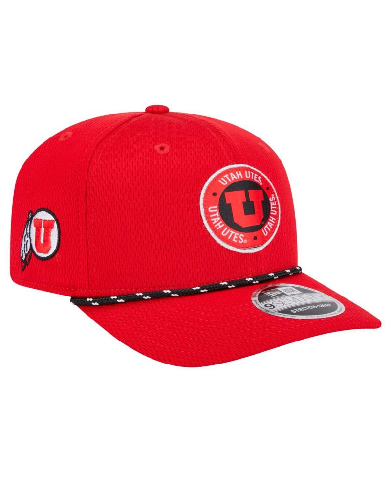Men's Red Utah Utes COOLERA 9SEVENTY Rope Stretch-Snap Hat