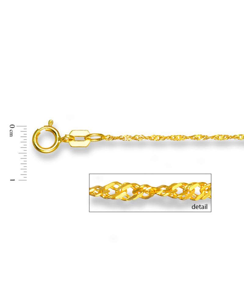 Italian Gold Singapore Link Chain (7/8mm) Collection in 14k Gold