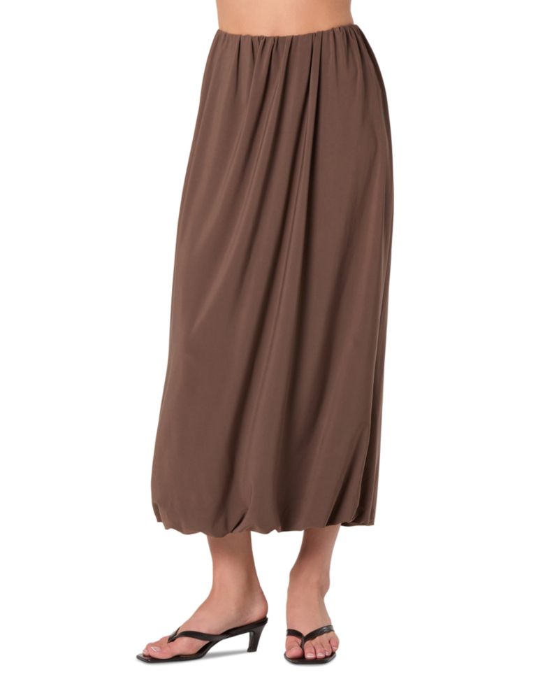 Women's Bubble-Hem Midi Skirt