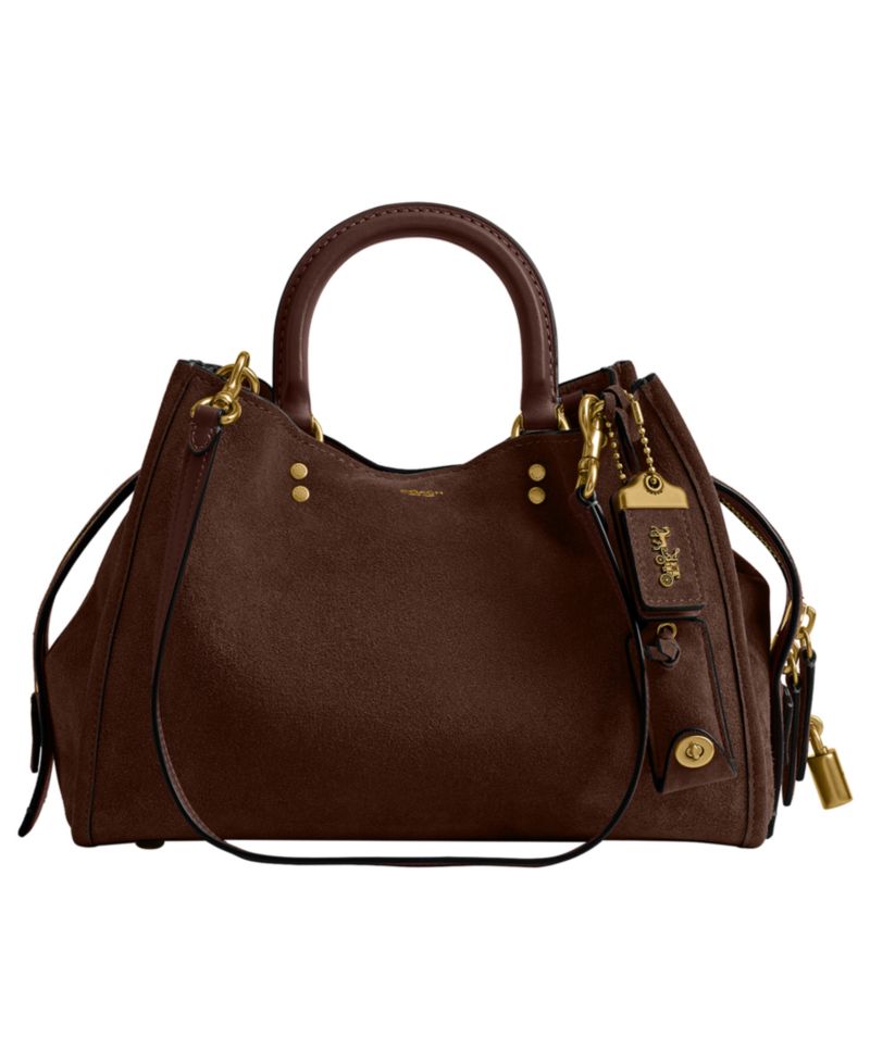 Rogue Medium Suede Satchel Handbag 31