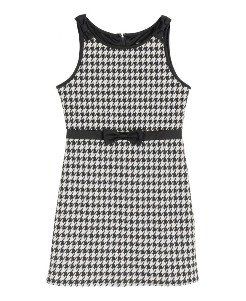 Girls' 7-16 Round Neck Long-Sleeve Dress