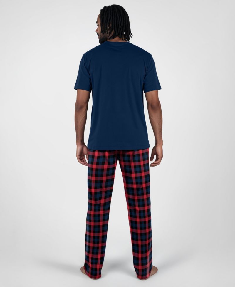 Men's Navy New England Patriots Highland Sleep Set