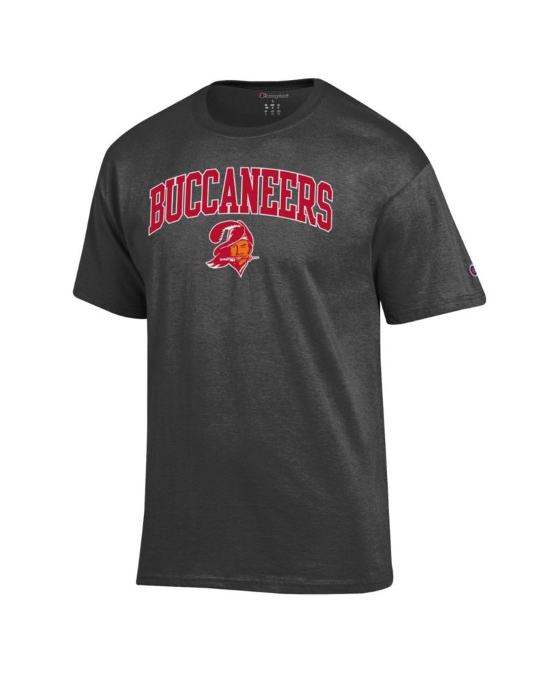 Men's Heather Charcoal Tampa Bay Buccaneers Arch Over Logo T-Shirt