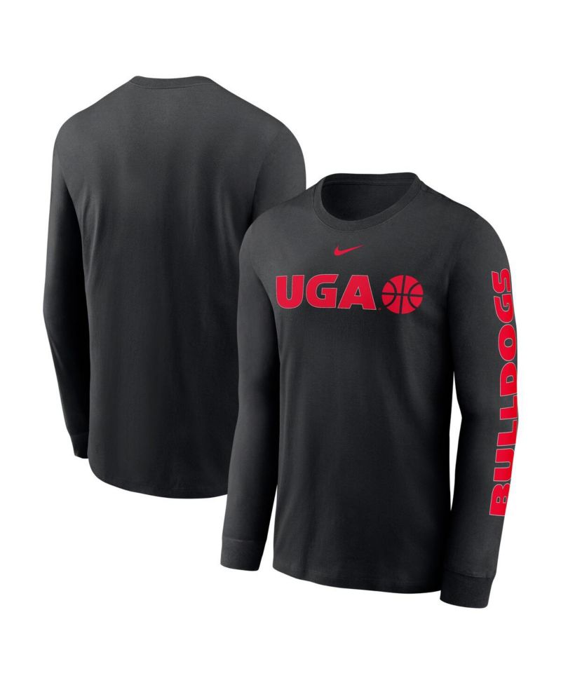 Men's Black Georgia Bulldogs Basketball Icon Two-Hit Long Sleeve T-Shirt