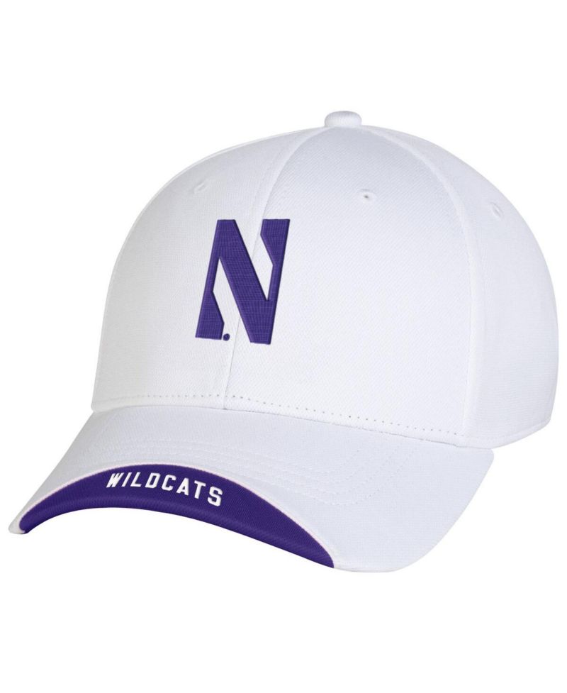 Men's White Northwestern Wildcats Sideline Blitzing Accent Flex Hat