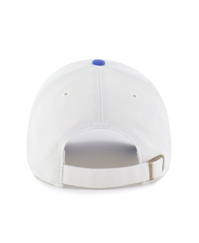 Men's Cream/Royal Los Angeles Rams Pique Patch Clean Up Adjustable Hat