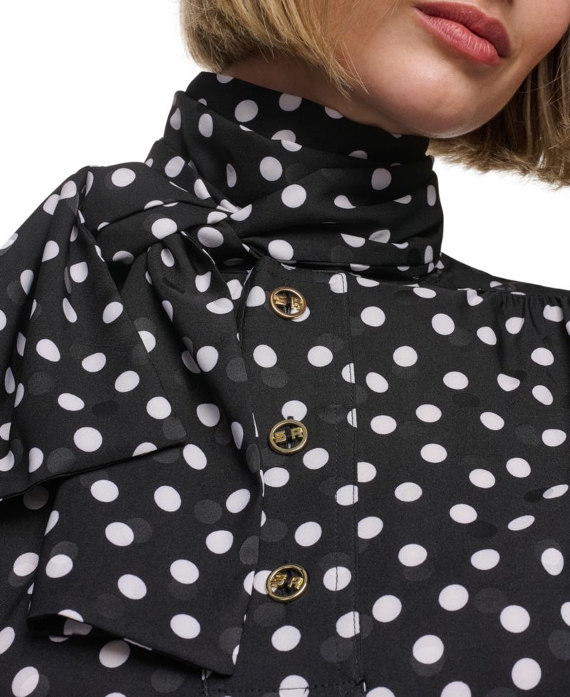 Women's Bow Blouse Long-Sleeve Top