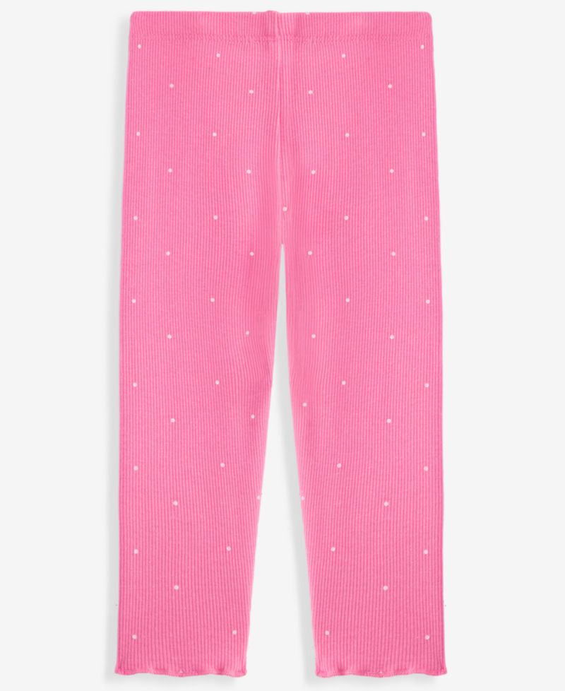 Baby Girls' Mix & Match Dot-Print Rib Leggings
