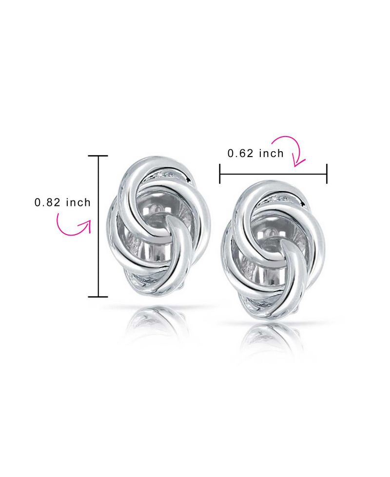 Classic Interlocking Love Infinity Knot Clip On Earrings Gold Plated