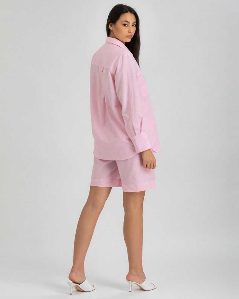 Women's Classic Fit Linen-Blend with Pockets Dafne Blouse