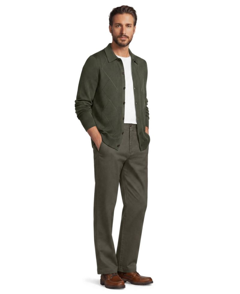 Men's Knockabout Comfort Waist Relaxed Fit Pleated Front Chino Pant
