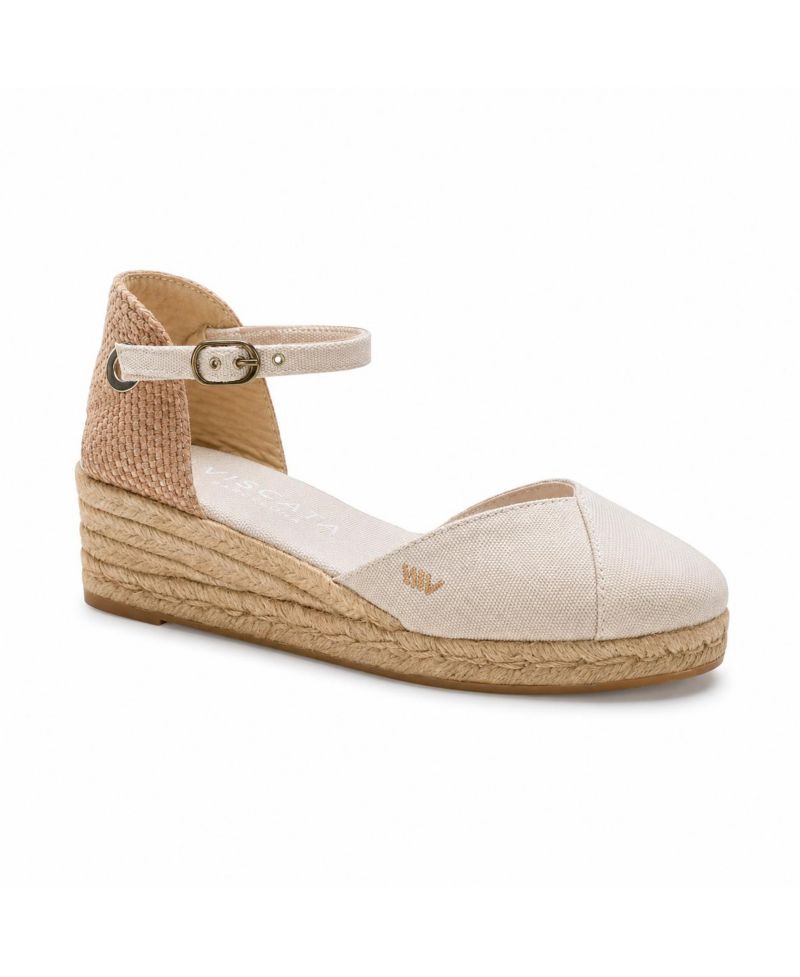 Women's Pubol Canvas Espadrille Wedges Ankle Strap