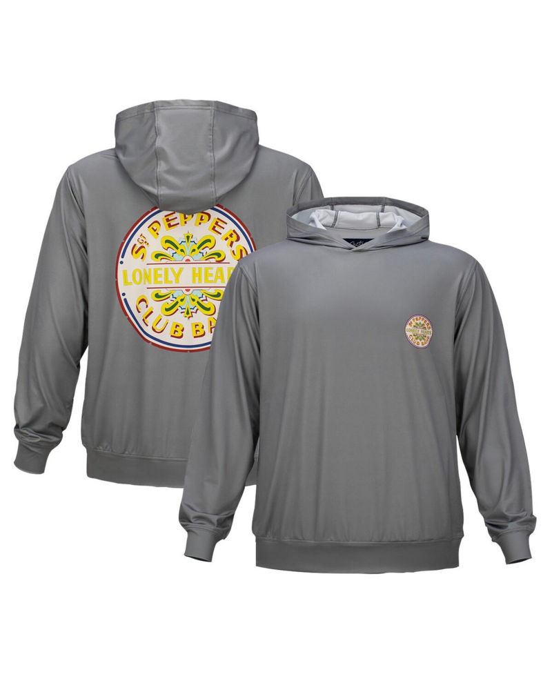 Men's and Women's Gray The Beatles Sgt. Pepper Vintage Seal UPF 50 Pullover Hoodie