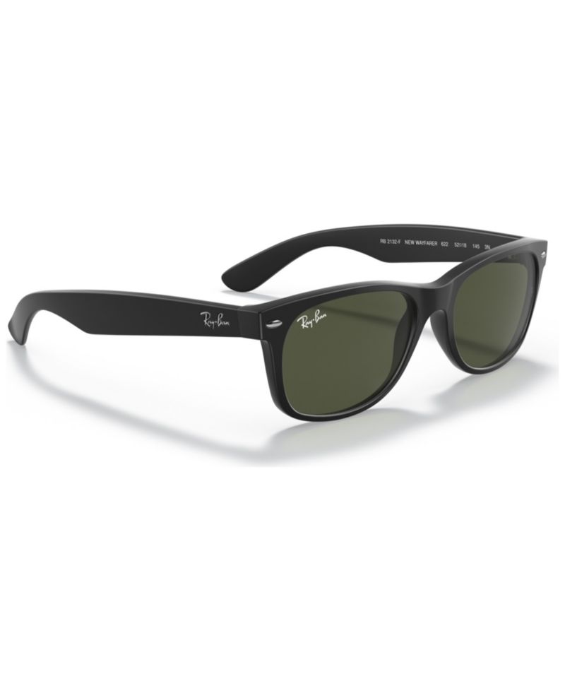 Unisex Low Bridge Fit Sunglasses, RB2132F NEW WAYFARER MATTE 55