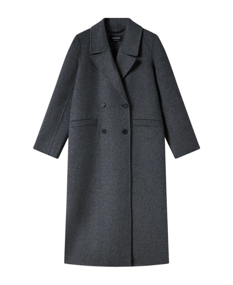 Women's Double-Breasted Relaxed Wool-Blend Coat