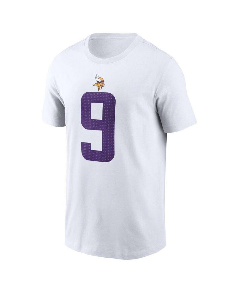 Men's J.J. McCarthy White Minnesota Vikings Player Name & Number T-Shirt