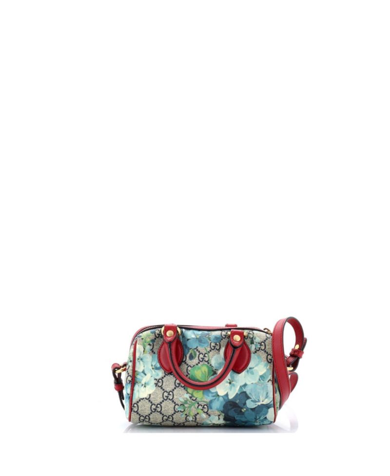 Nano Convertible Boston Bag Blooms Print GG Coated Canvas