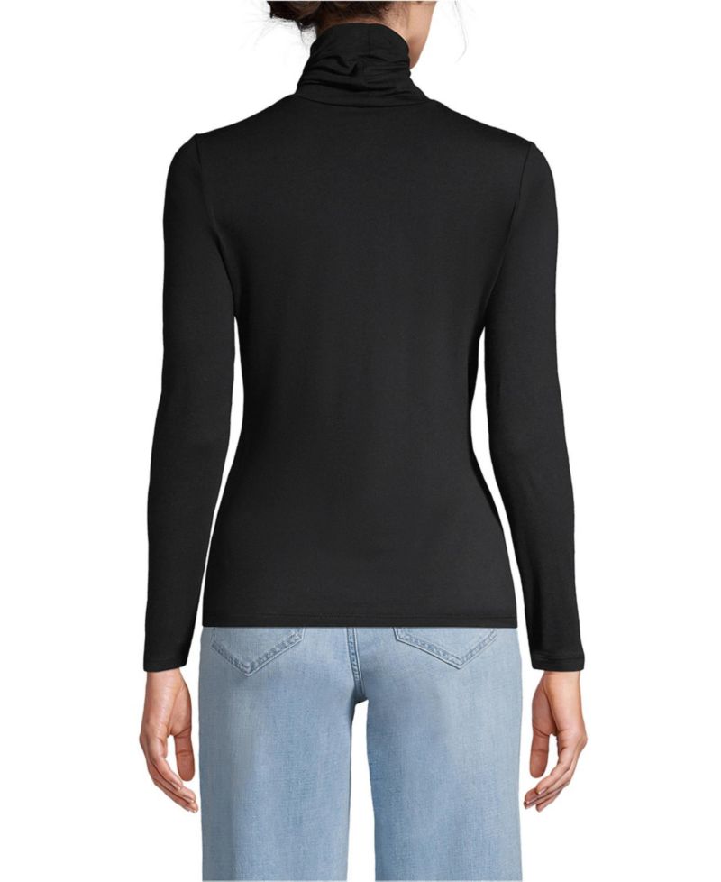 Women's Lightweight Jersey Skimming Long Sleeve Turtleneck