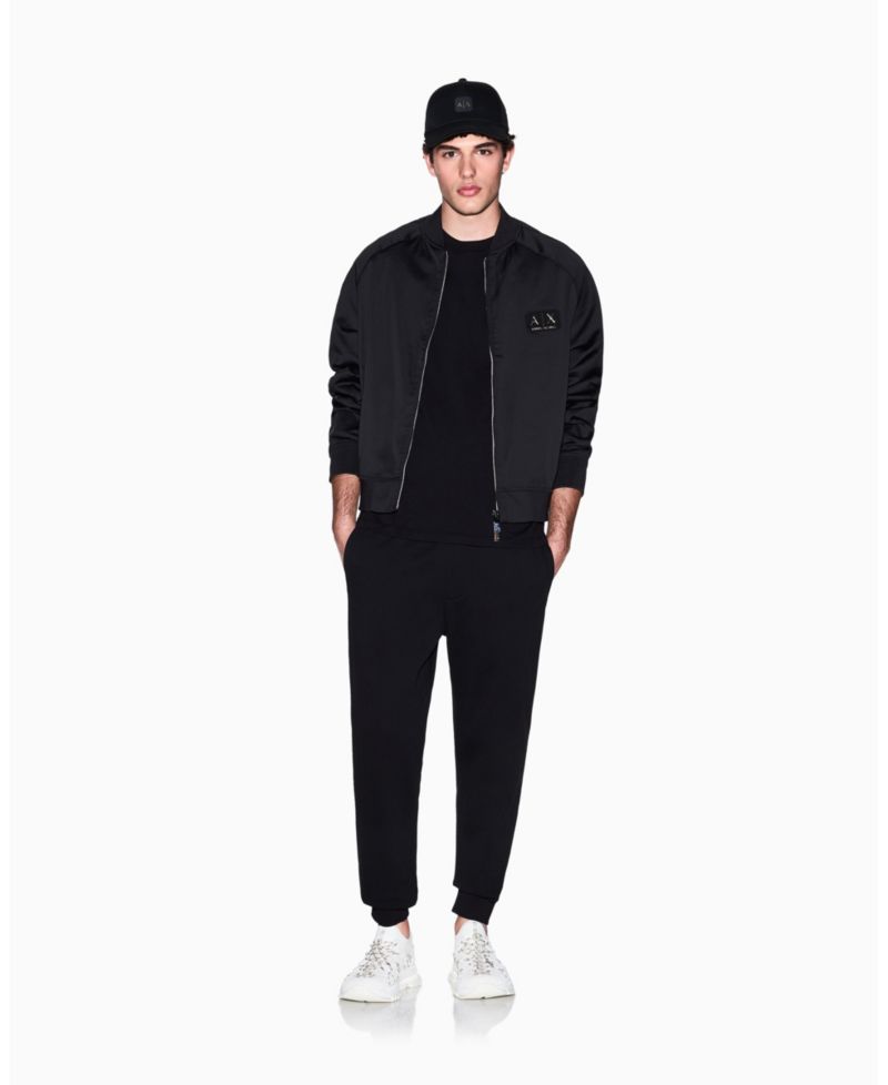 Men's Black and Gold Bomber Jacket