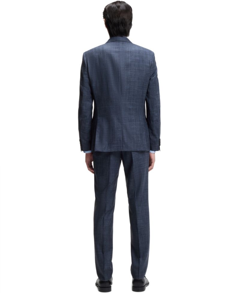 Men's Wool Blend Two-Piece Slim-Fit Suit