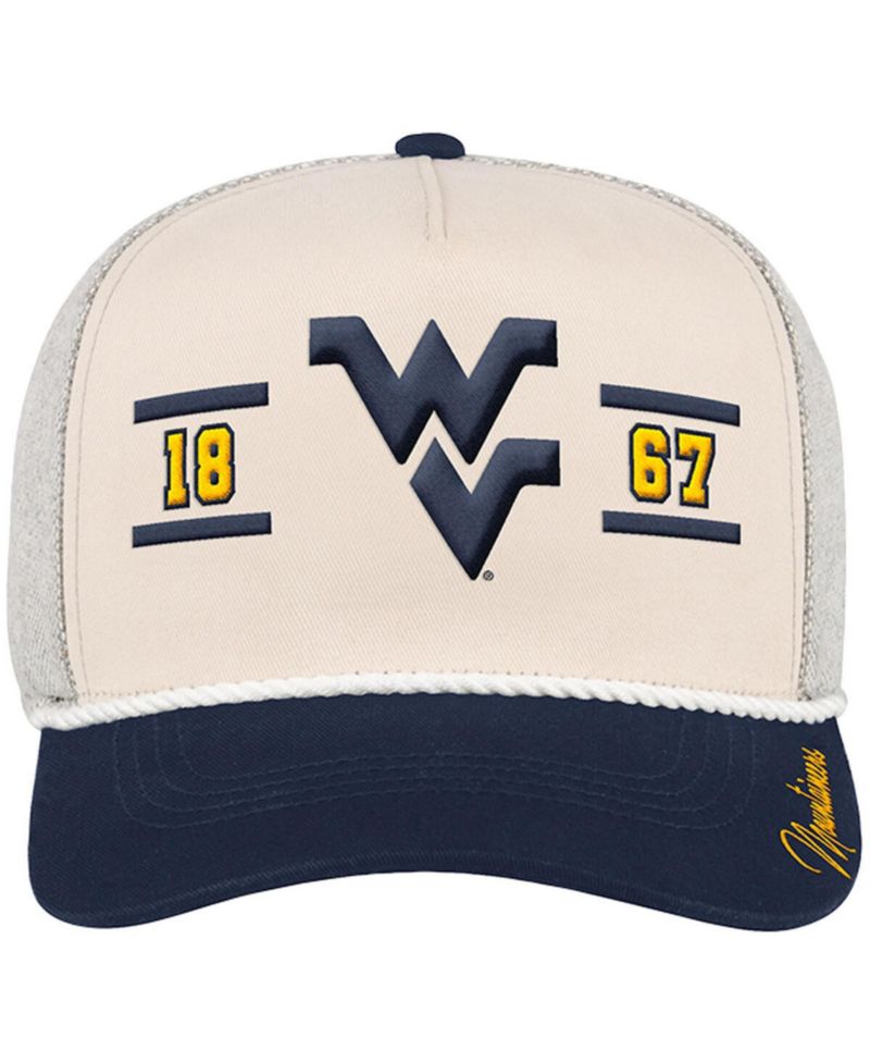 Men's Natural West Virginia Mountaineers Frank Podium Adjustable Hat