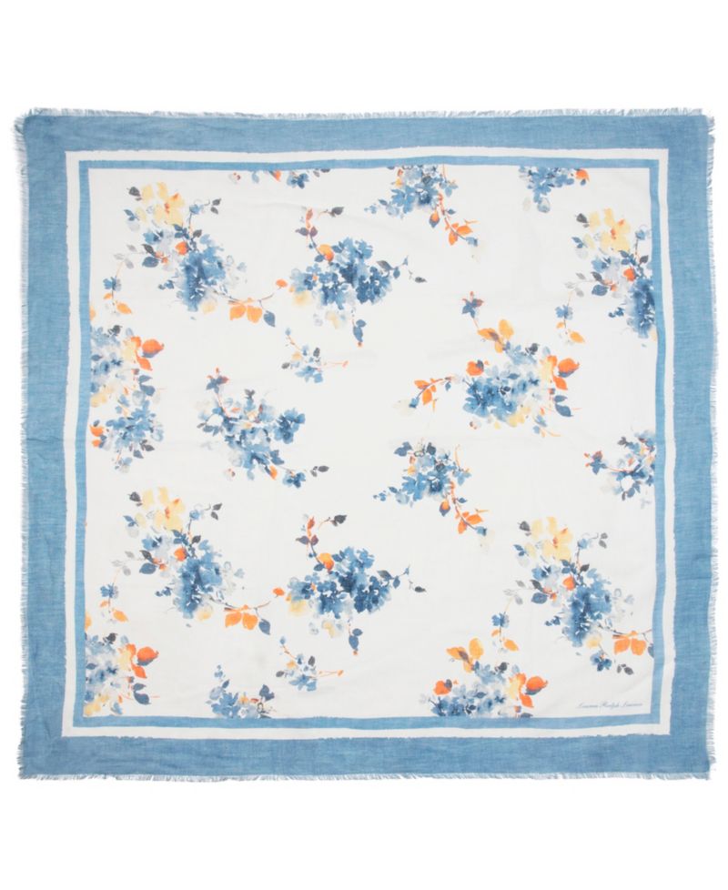 Floral Clusters Large Square Scarf