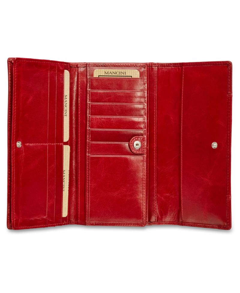 Casablanca Collection RFID Secure Ladies Trifold Wing Wallet