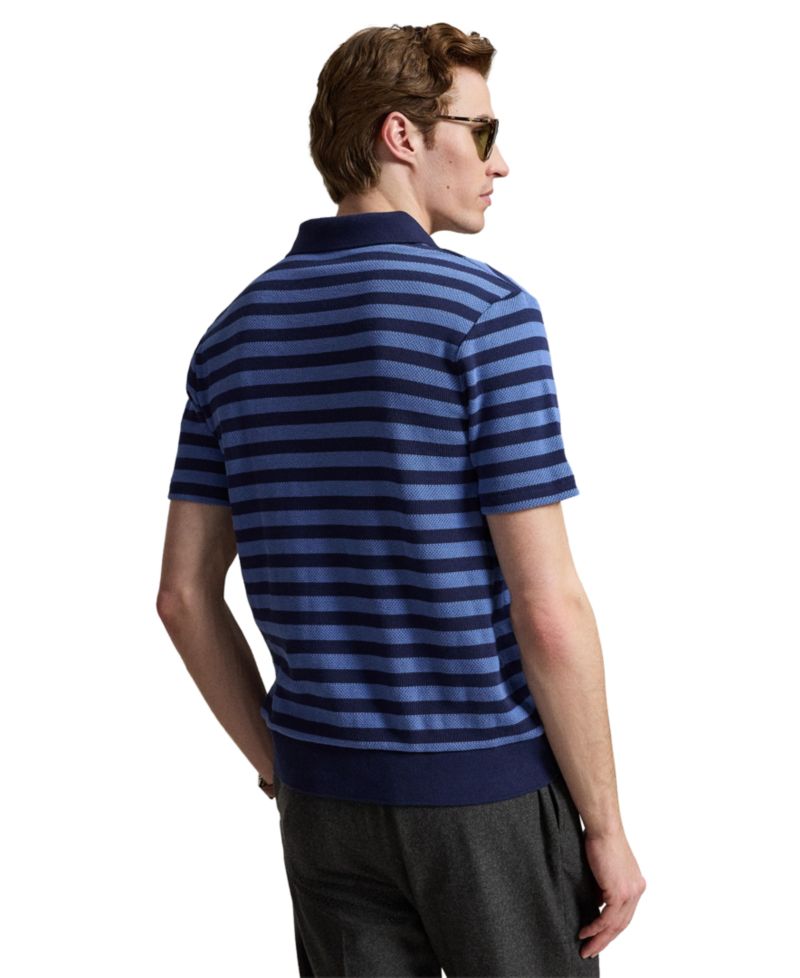 Men's Short-Sleeve Textured Polo Shirt