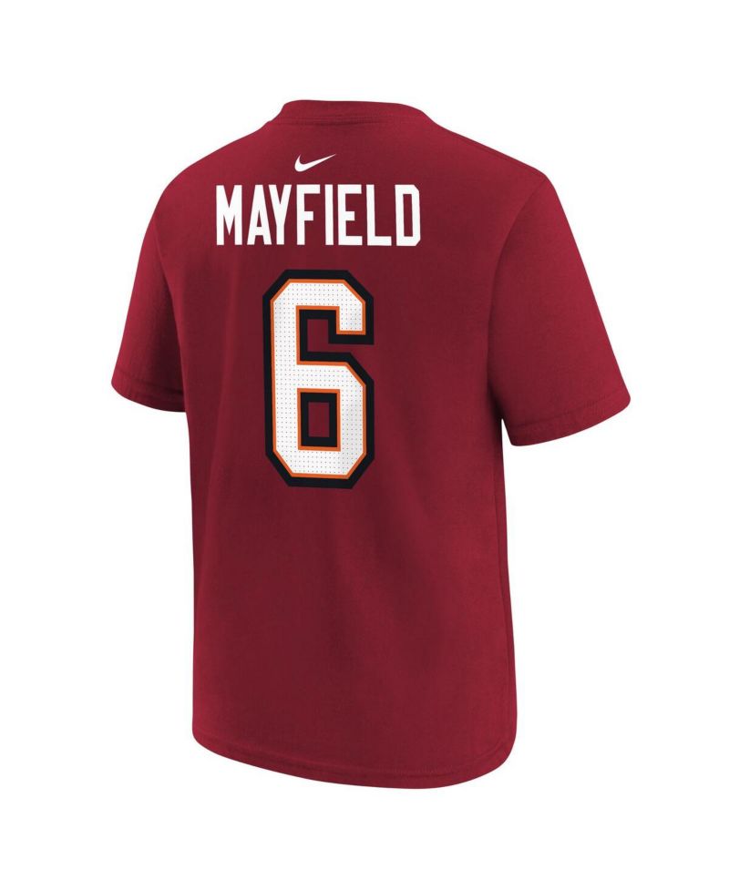 Men's Baker Mayfield Red Tampa Bay Buccaneers Player Name & Number T-Shirt