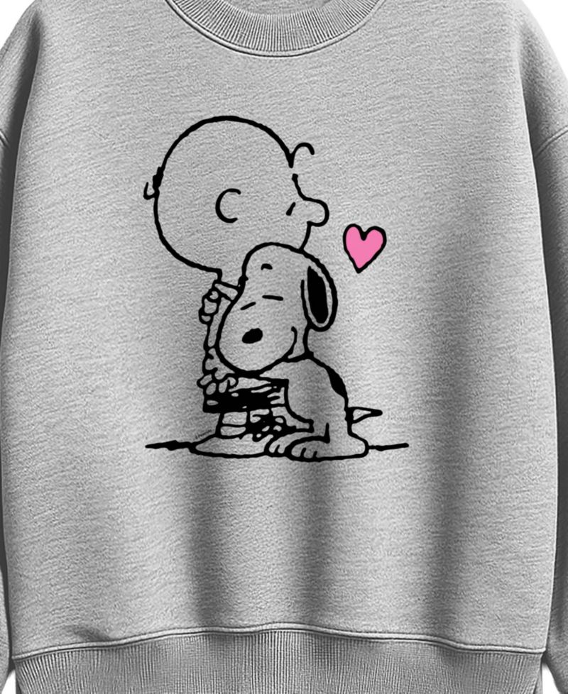 Plus Size Graphic Fleece Long-Sleeve Crewneck Sweatshirt