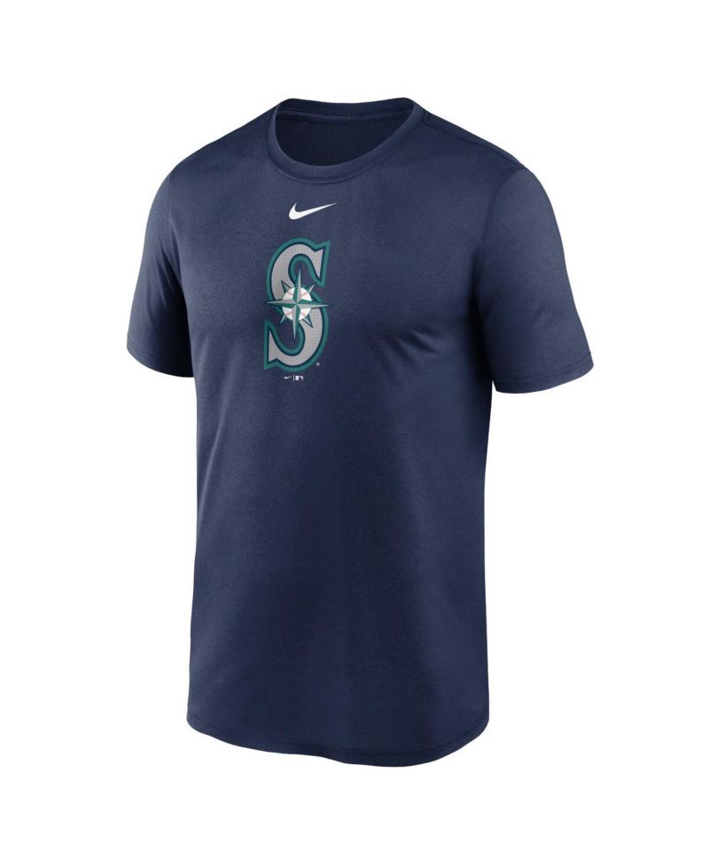 Men's Navy Seattle Mariners Legend Fuse Large Logo Performance T-Shirt