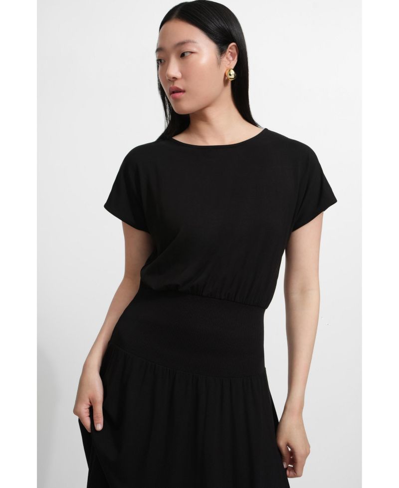Women's Suvi Scoop-Neck Short-Sleeve Jersey Midi Dress
