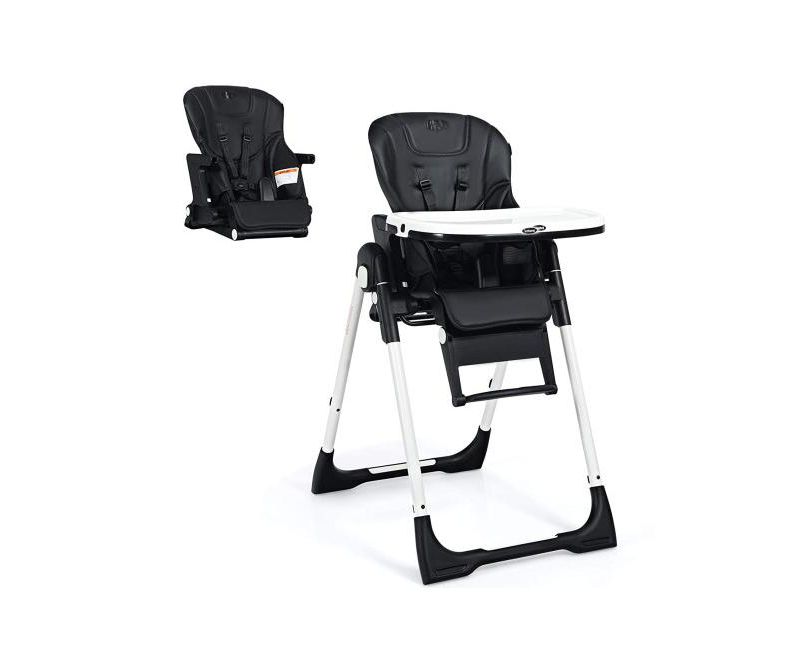 Girls 4-in-1 High Chair Booster Seat with Adjustable Height and Recline