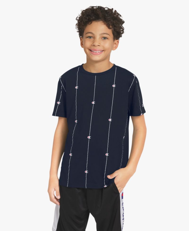 Big Boys' Printed Short-Sleeve Crewneck T-Shirt