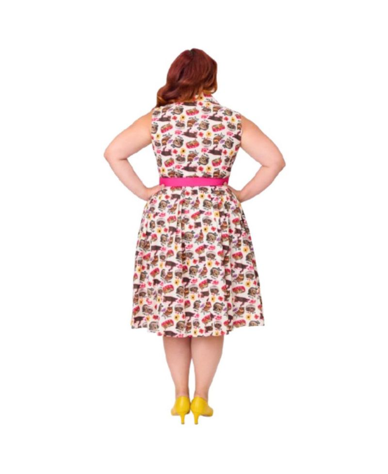Plus Size 1950s Edith Swing Dress