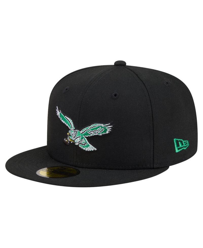 Men's Black Philadelphia Eagles 59FIFTY Fitted Hat