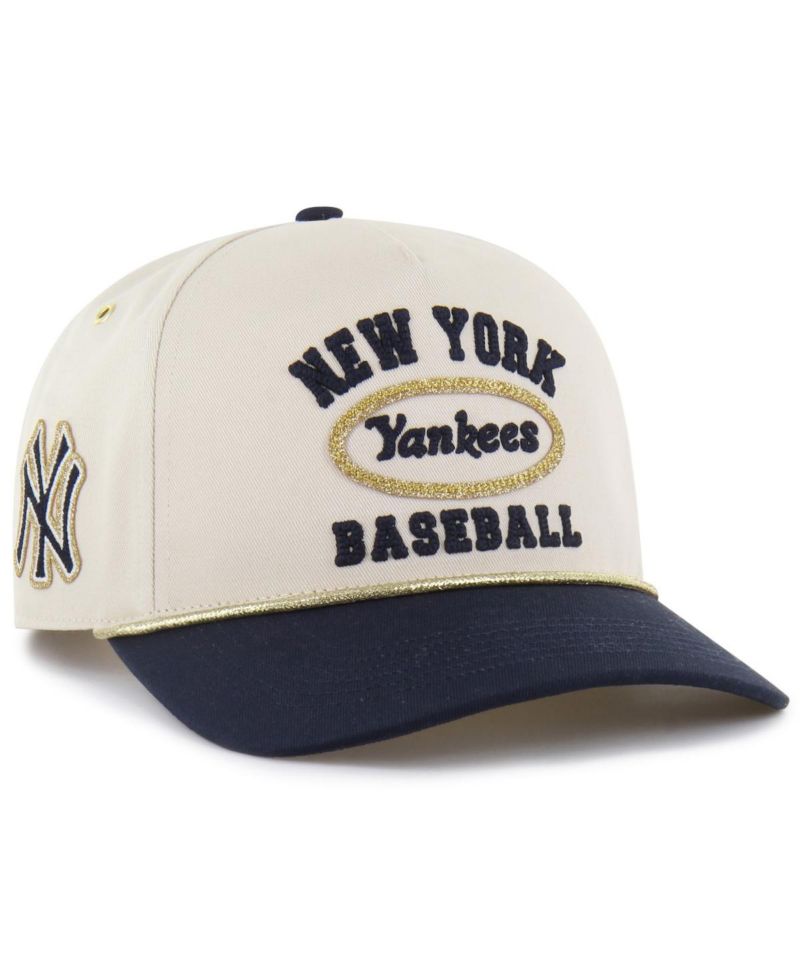 Men's x Natural/Navy New York Yankees Glitter Rope Hitch Adjustable Hat